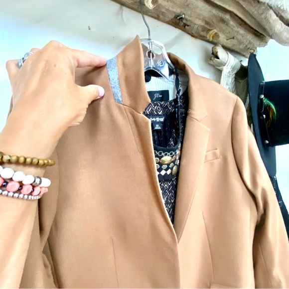SOLD⭐️BNWOT Trendy JCREW Regent luxury wool equestrian boho blazer w countryvibe - Picture 5 of 15